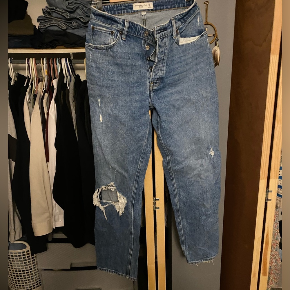 Abercrombie ripped jeans